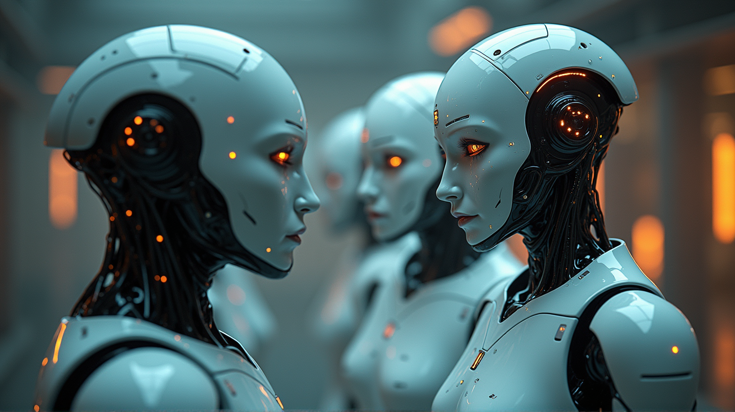 Dos Robots Contemplan el Extraño Legado de los Humanos