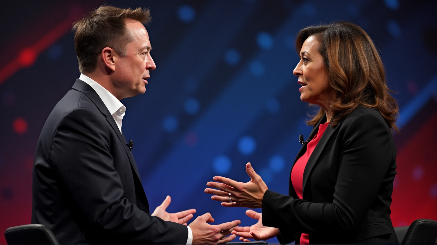 Elon Musk destaca la ironía en la postura de Kamala Harris sobre la censura