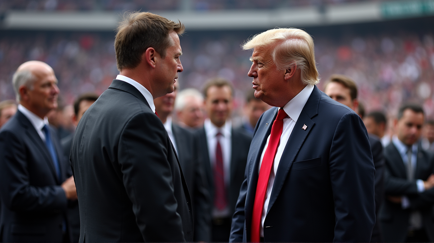 La Reunión Inesperada de Trump y Musk en el Memorial de Kirk: Un Relato Apasionante