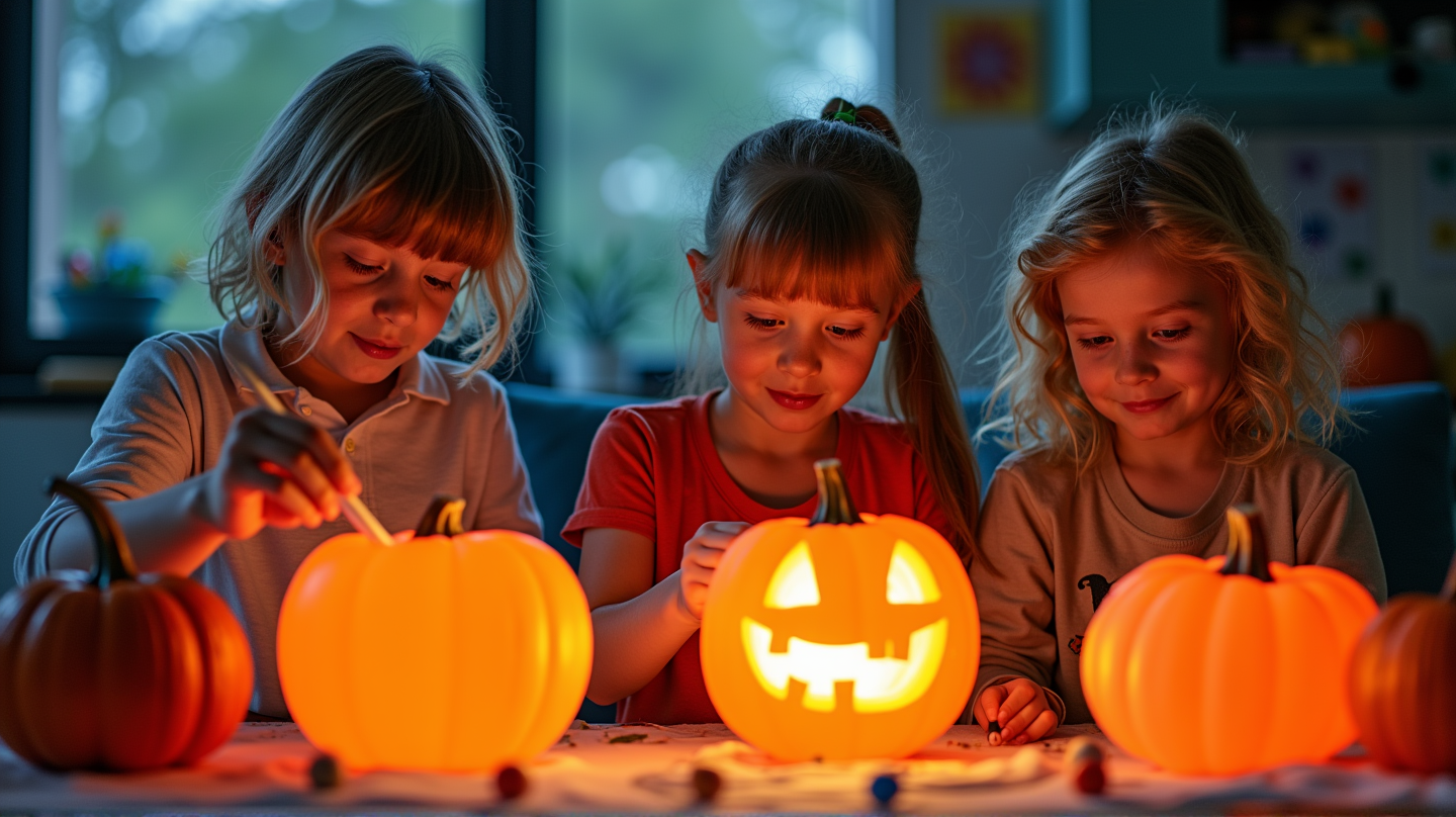 Fiesta Creativa de Caridad de Halloween: Fiesta de Pintura de Calabazas Rosadas Lleva Alegría a Jóvenes Pacientes