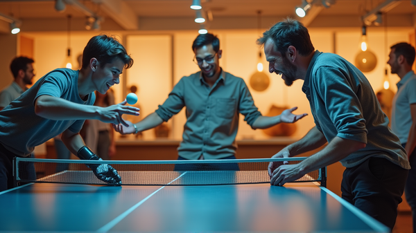 Grupo de Apoyo a Amputados Participa en un Emocionante Desafío de Robot de Tenis de Mesa