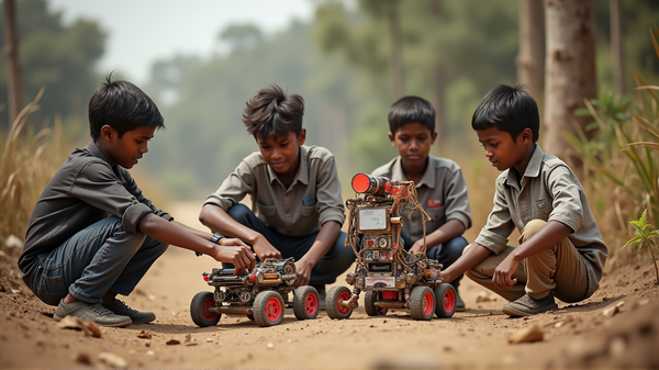 De Chatarra a Ciencia: Un Dúo Rural Sudafricano Crea Ingeniosos Robots