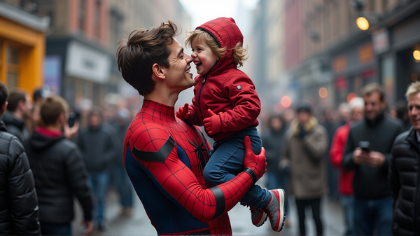 ¡El Deslumbrante Truco de Tom Holland con un Pequeño Fanático Roba Corazones en el Set de Spider-Man!