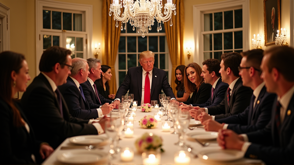 Entrecruzando Poder: Cena de Gala de Trump con los Gigantes Tecnológicos y la Ausencia de Musk